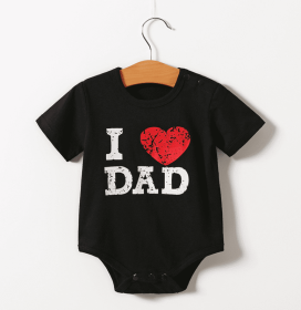 Short sleeve Love Romper (Option: Love Daddy-73CM)